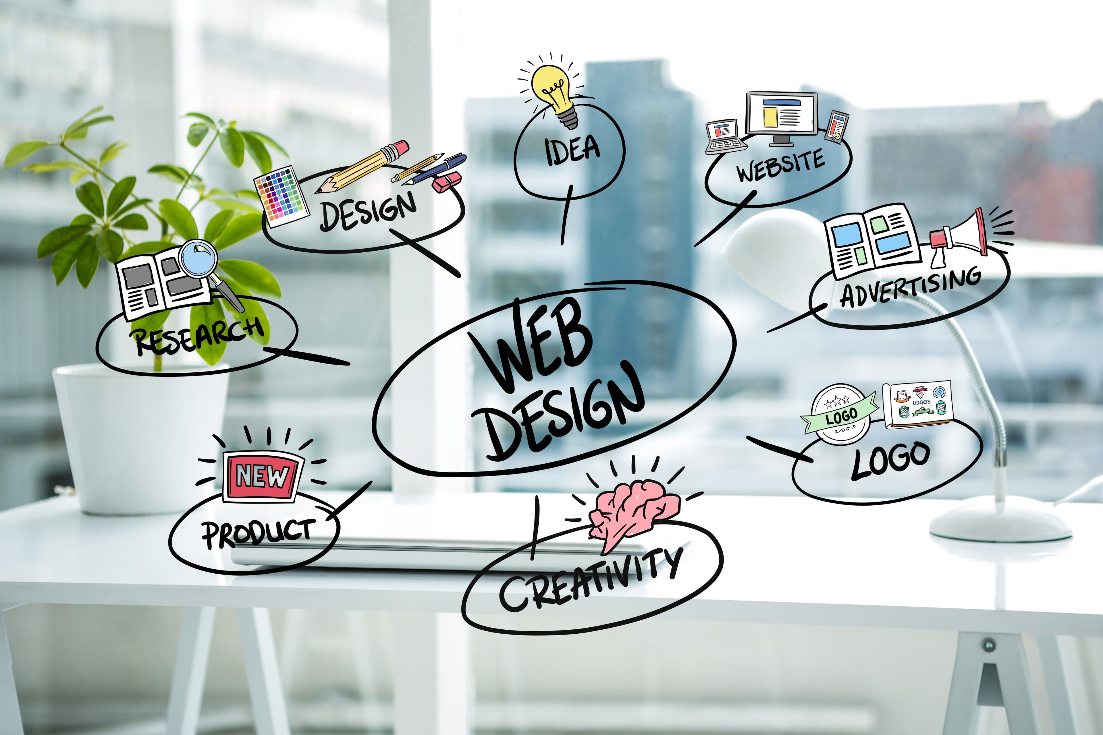 Modern website design concept